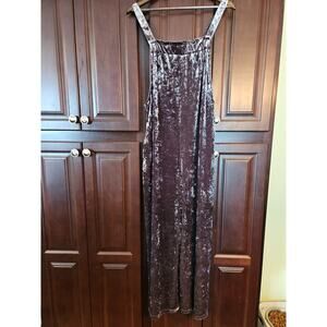 Simple Suzanne Betro SZ L Jumpsuit Straight Crop Leg Playsuit Velour Lagenlook